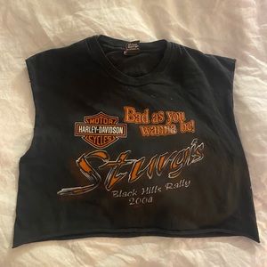 Almost vintage 2004 Harley Davidson cropped tee